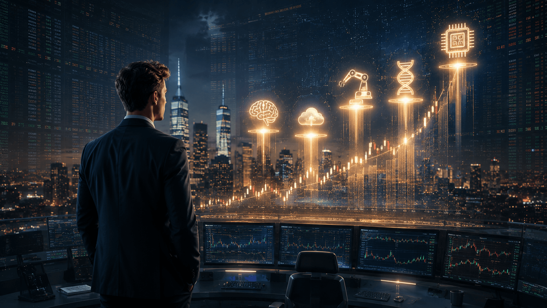 US stock market trading charts and ticker data showing top stocks to watch in 2026