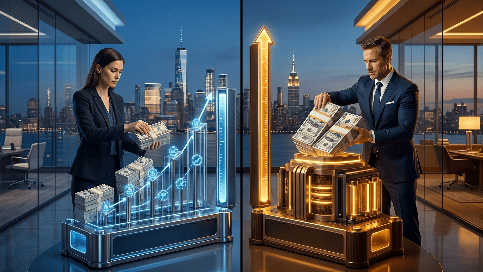 Side-by-side comparison of SIP systematic investment plan versus lump sum investing in mutual funds